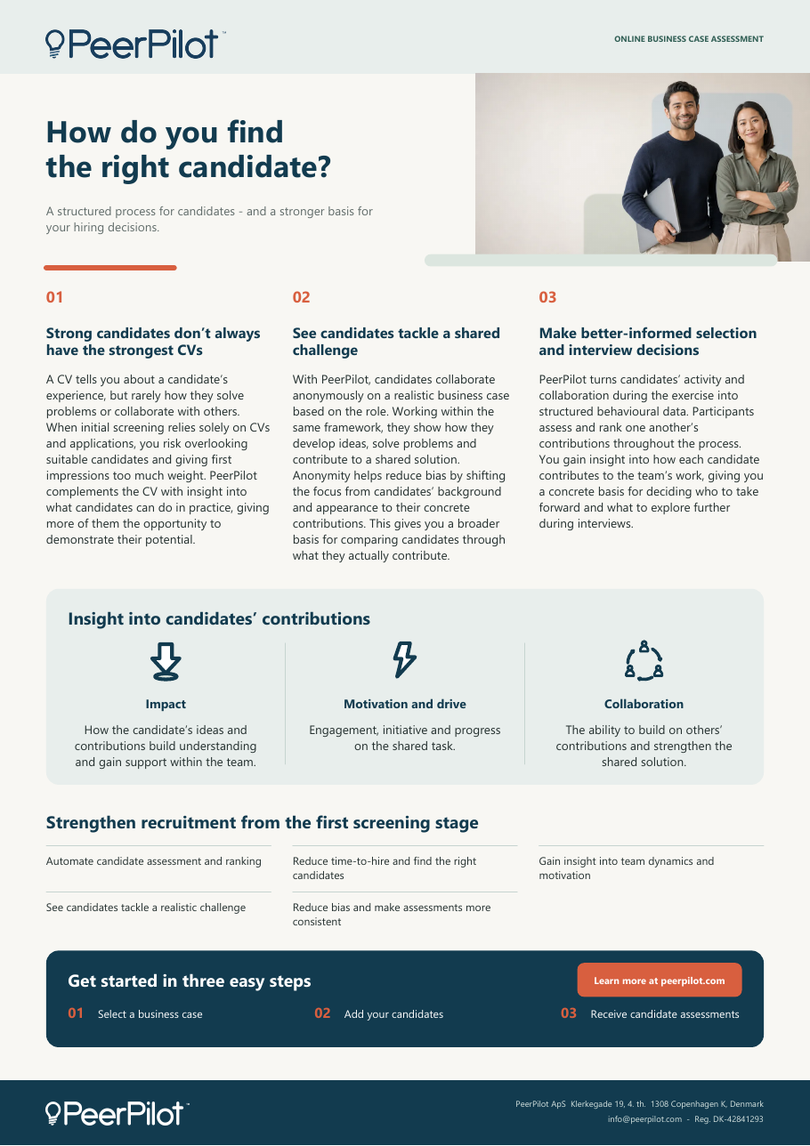 How do you find the right candidate brochure cover